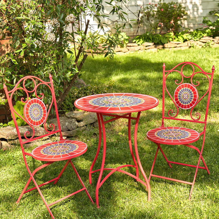 Red best sale bistro sets